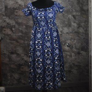 Medium blue floral old navy dress